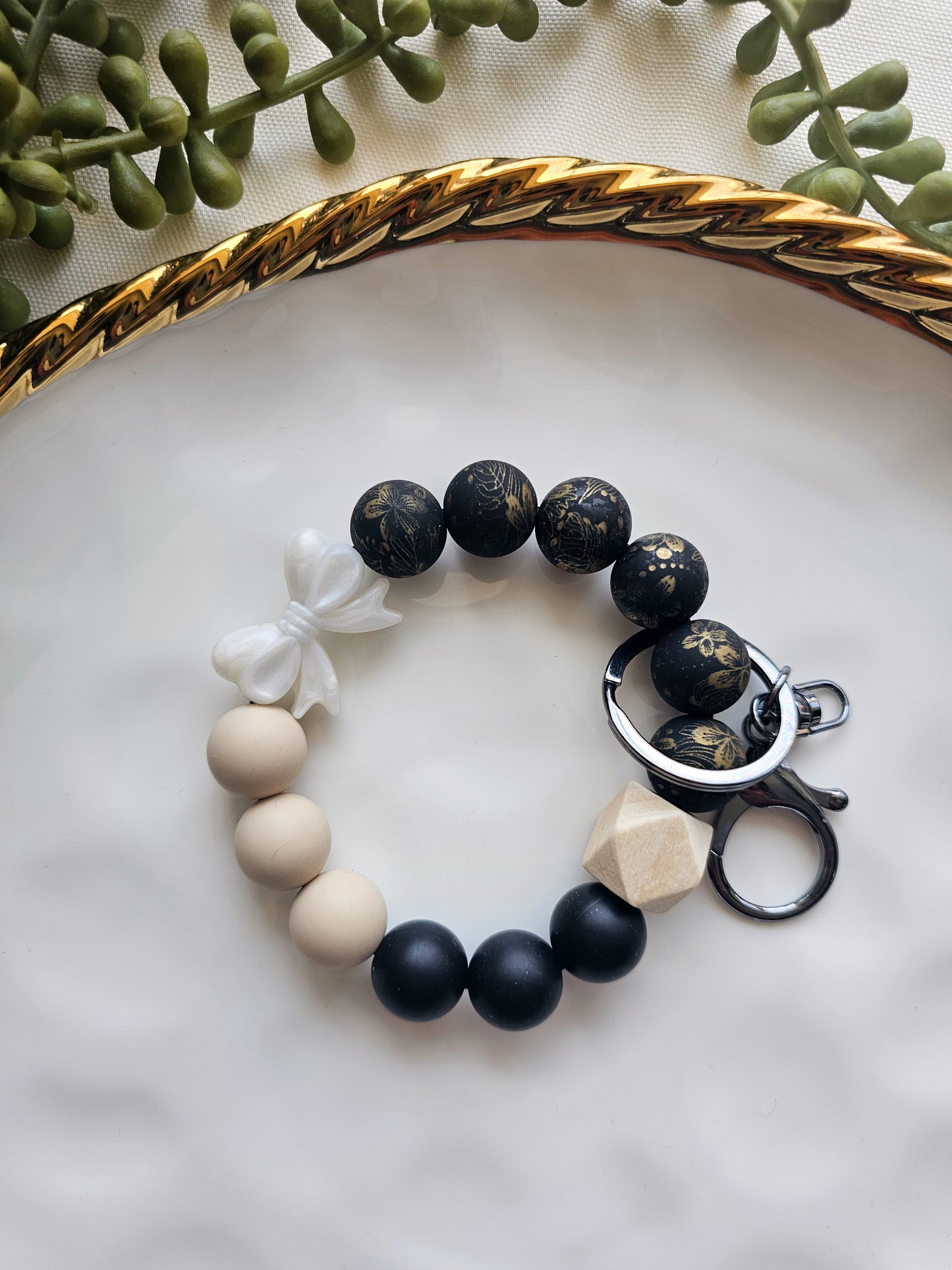 Midnight Bow Wristlet