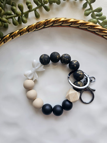 Midnight Bow Wristlet