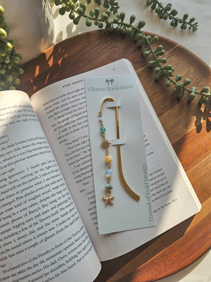 Sunlit Shores Charm Bookmark