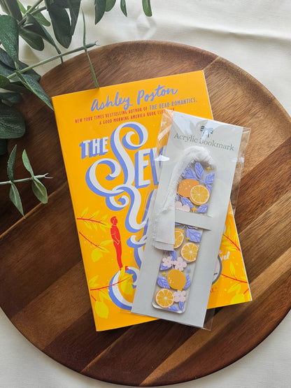 Lemon Blossoms Acrylic Bookmark
