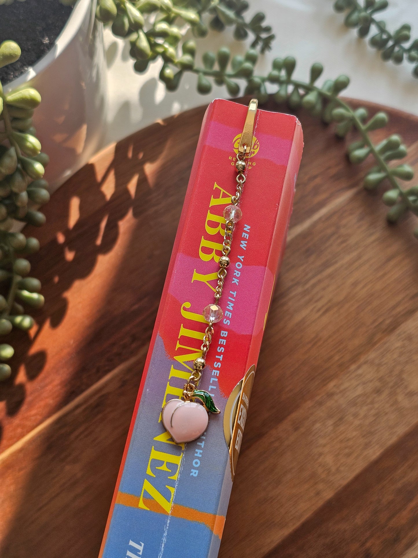 Peachy Pages Charm Bookmark