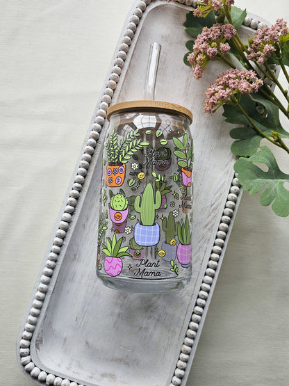 Tender Roots Glass Coffee Cup
