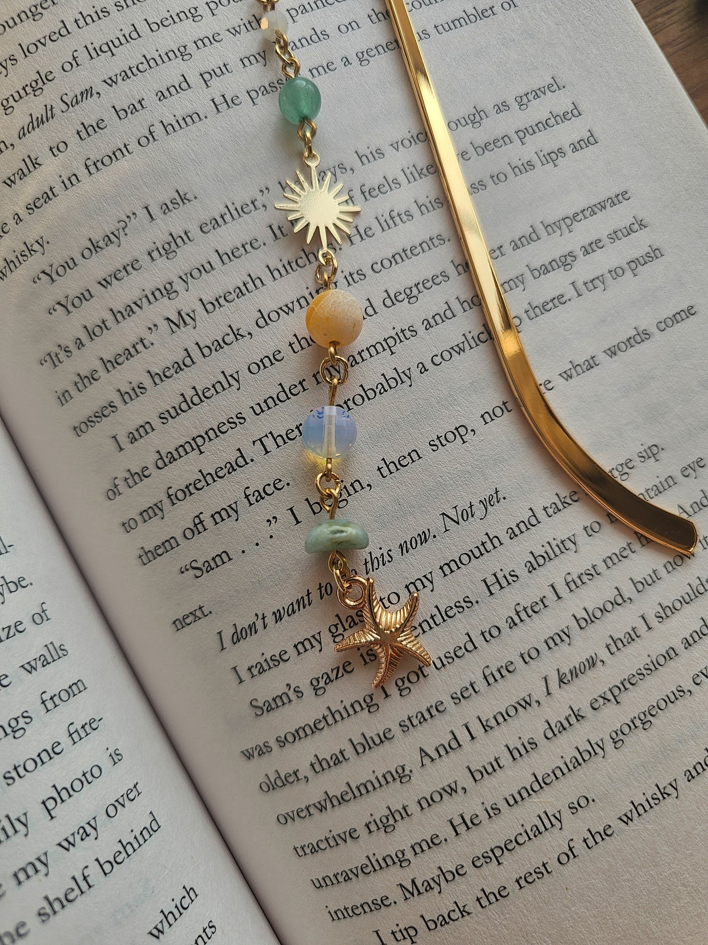 Sunlit Shores Charm Bookmark