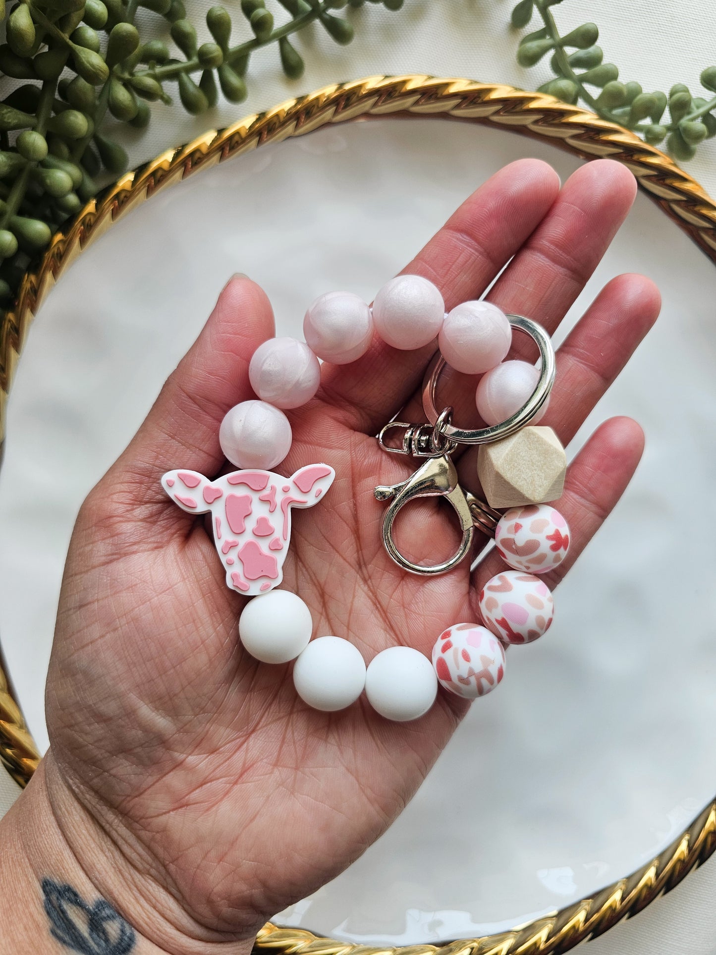 Strawberry Moo Wristlet
